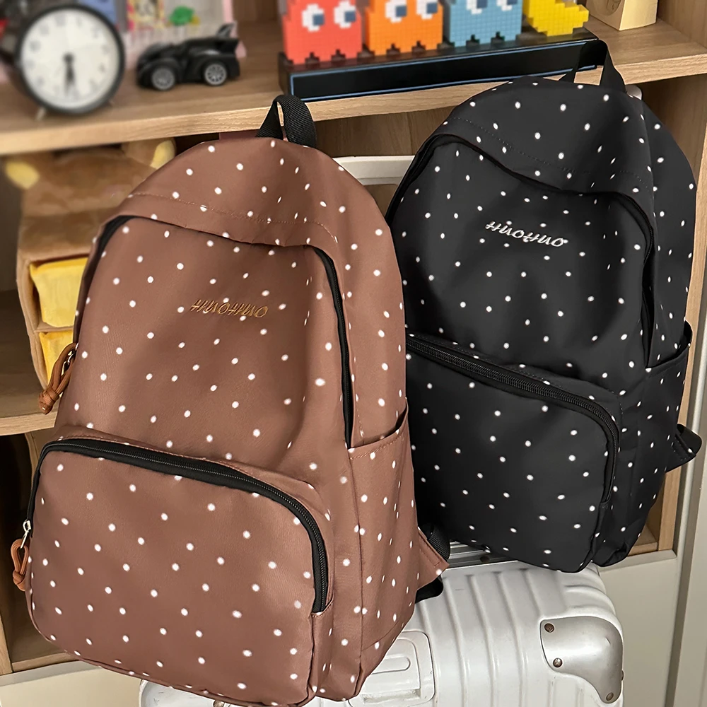 Backpack, Fashion Daypack, Classic Dots Pattern, Adjustable Shoulder Straps, for Weekend Getaway Shopping