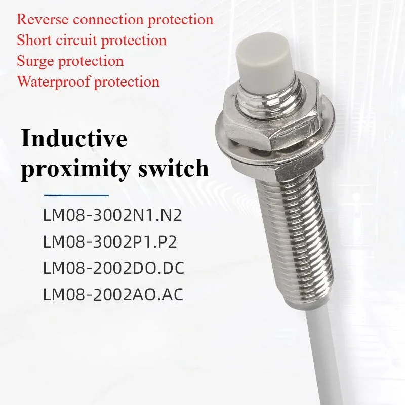 Sensor Indutivo NPN de Proximidade 24V LM08-3002N1