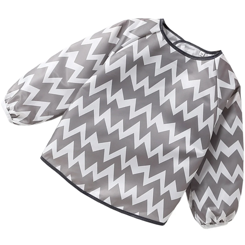 

Водонепроницаемый детский халат для малышей, защитный фартук из полиэстера с длинными рукавами, легкий прочный чехол для одежды для детей 1-2 лет