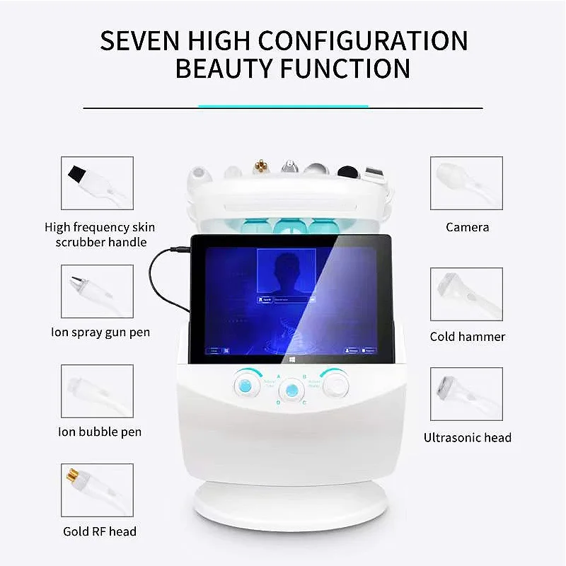 Machine Hydro DermDelhi Smart Ice Blue, épurateur de peau, analyseur de soins du visage, élimination des déformations, équipement de beauté, 7 en 1