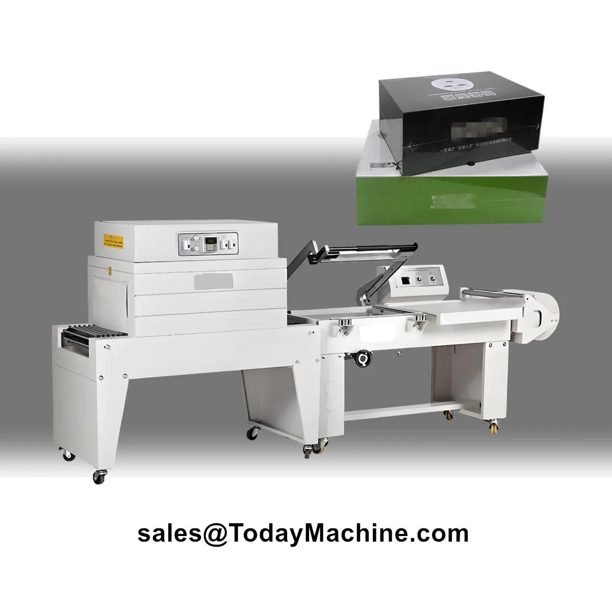 PVC POF فيلم دليل علبة كرتون مربع L بار ختم الحرارة يتقلص نفق التغليف آلة التعبئة والتغليف