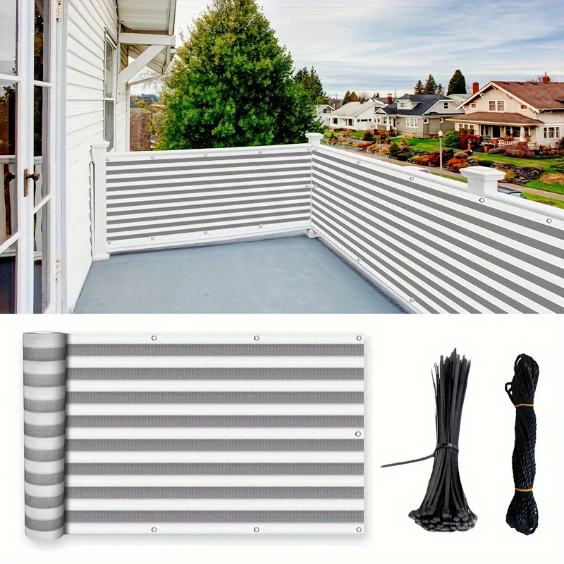 【شبكة تظليل شرفة الحديقة】أتي مع إغلاق وخطاف وحلقة وثقوب، منسوجة عالية الكثافة مع معدل مظلة شمسية بنسبة 90%، مناسبة لـ