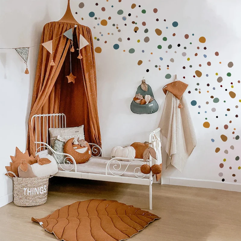Boho self-adhesive wall stickers wave point geometry children's bedroom home decoration stickers