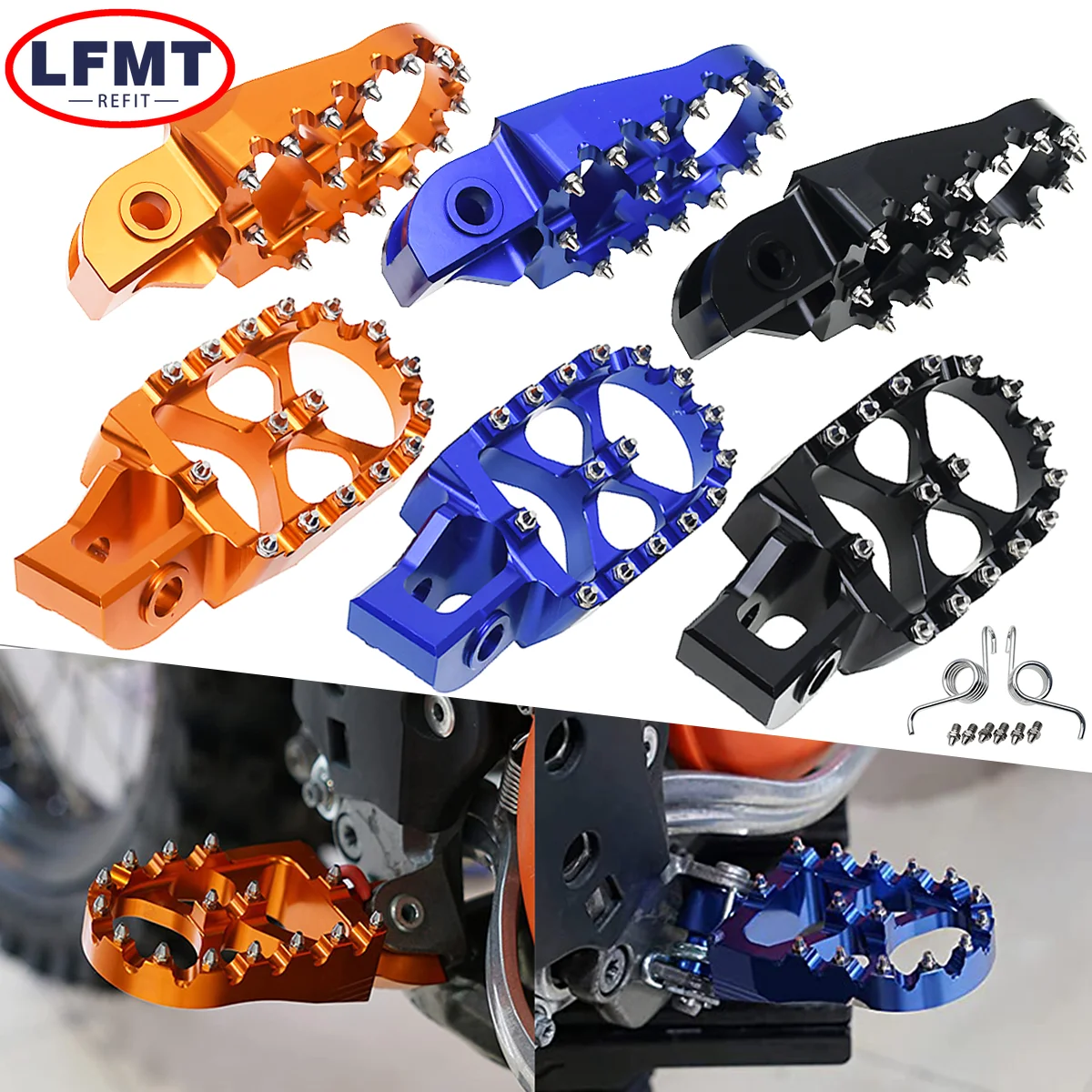 오토바이 풋 페그 발받침 풋 페그 레스트 페달, KTM EXC EXCF XC XCF SX SXF TX FX TC FC 125 250 300 350 450 500 2017-2023 