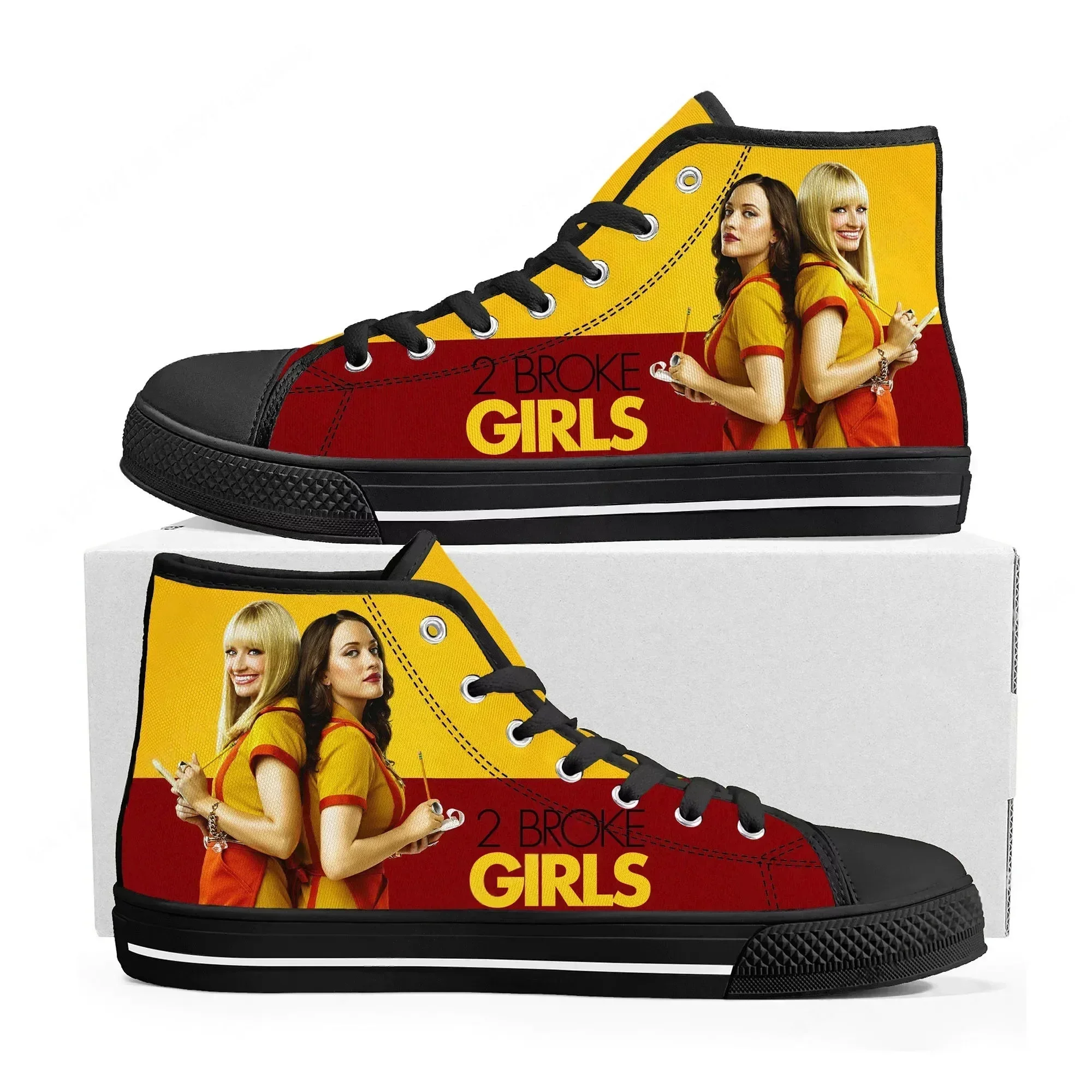 

Высококачественные кроссовки 2 Broke Girls, мужские, женские, подростковые, из канваса, повседневные, на заказ, с возможностью индивидуального дизайна, сделай сам