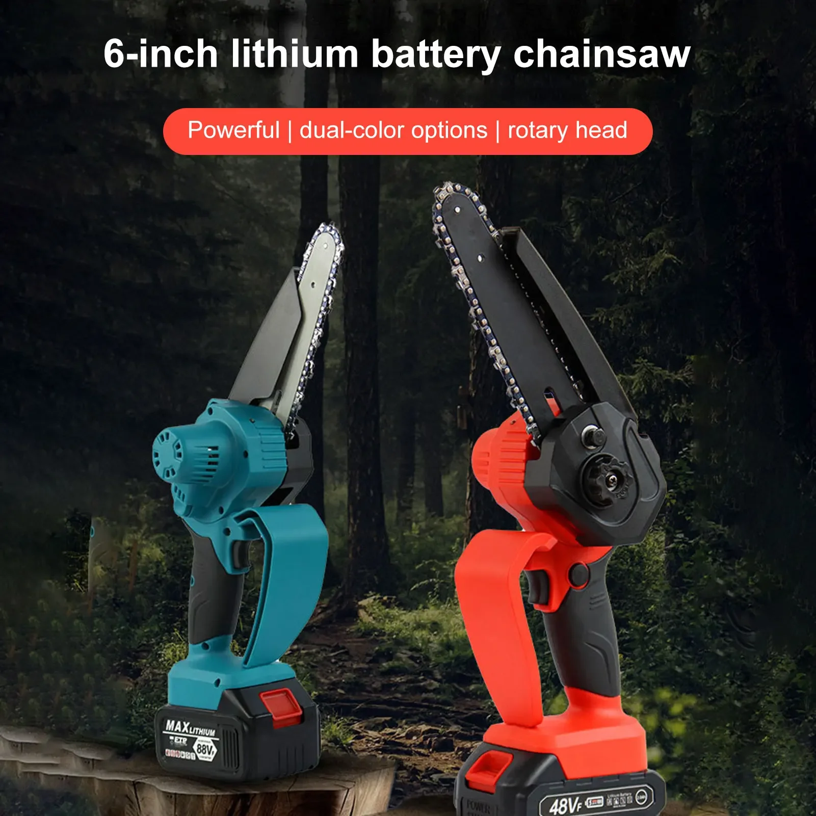 منشار كهربائي Aoresac 550 وات مع بطارية ليثيوم قابلة للفصل 2000 مللي أمبير في الساعة منشار كهربائي محمول 6 بوصة منشار كهربائي صغير لاسلكي #6