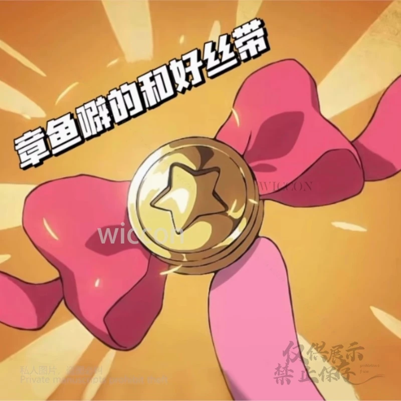 Anime Takopii no Genzai Yumeko Morioka 코스프레 소품 액세서리 리본 26cm 인형 키 Cahin Press 카메라 할로윈 여성 파티