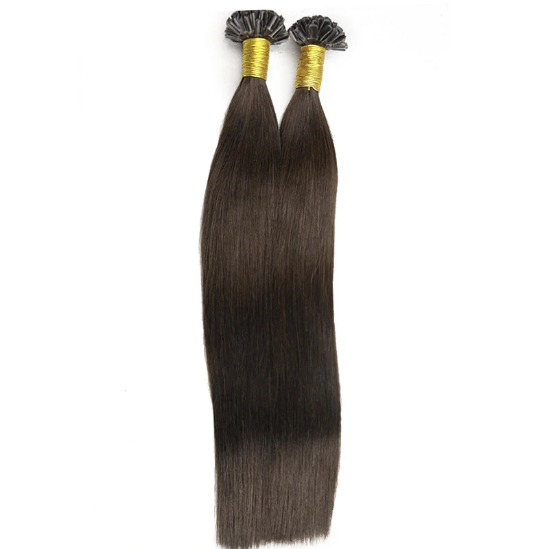 U Nail Tip Hair Extensions Keratin Capsules Original Raw Virgin Human Hair Straight Blonde Color Natural Hairpiece Women Wigs