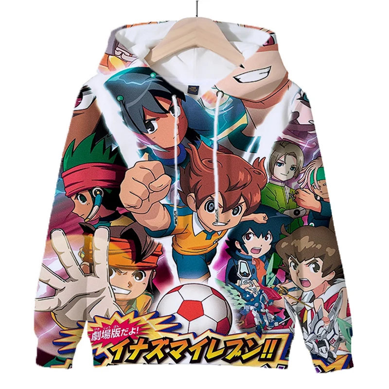 Inazuma Eleven Go Printed Hoodies Cartoon Sweatshirt Children Long Sleeve Pullover Boys Girl Hoodie Autumn Clothes Tops Sudadera