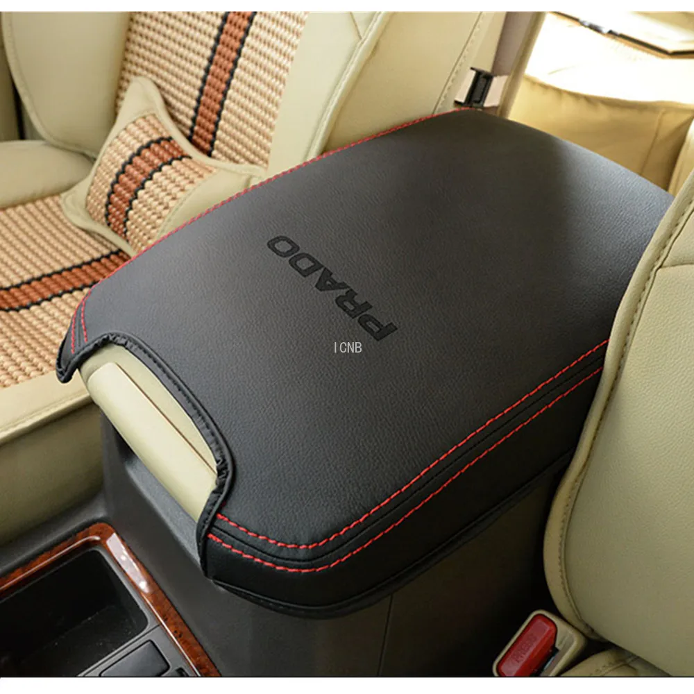 Luxury Genuine Leather Armrest Cover for Toyota Land Cruiser Prado 150 - Chromium Styling Upgrade