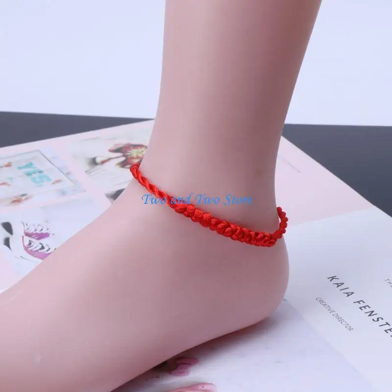 

HX6F Red String Braided Bracelet Kabbalah Braided Bracelet Jewelry Decor