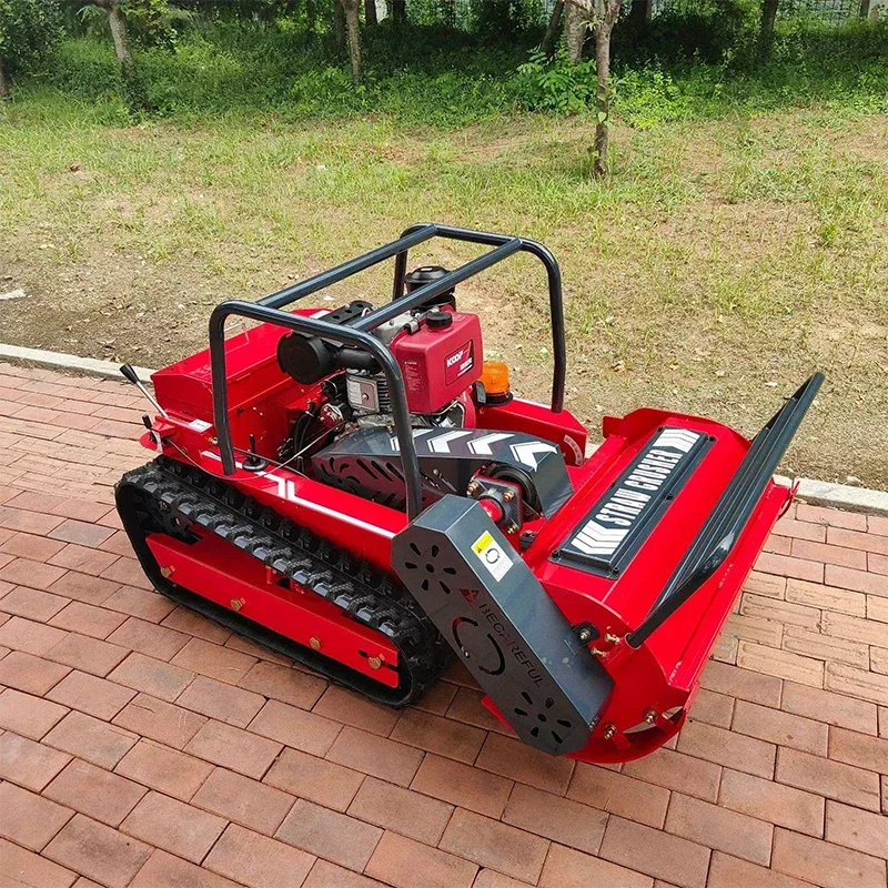 Remote-controlled Trimmer Mower, Tracked Mulcher, Multi-Function Gas-Powered Mower, Hilly and Low-Lying Areas(Customized)