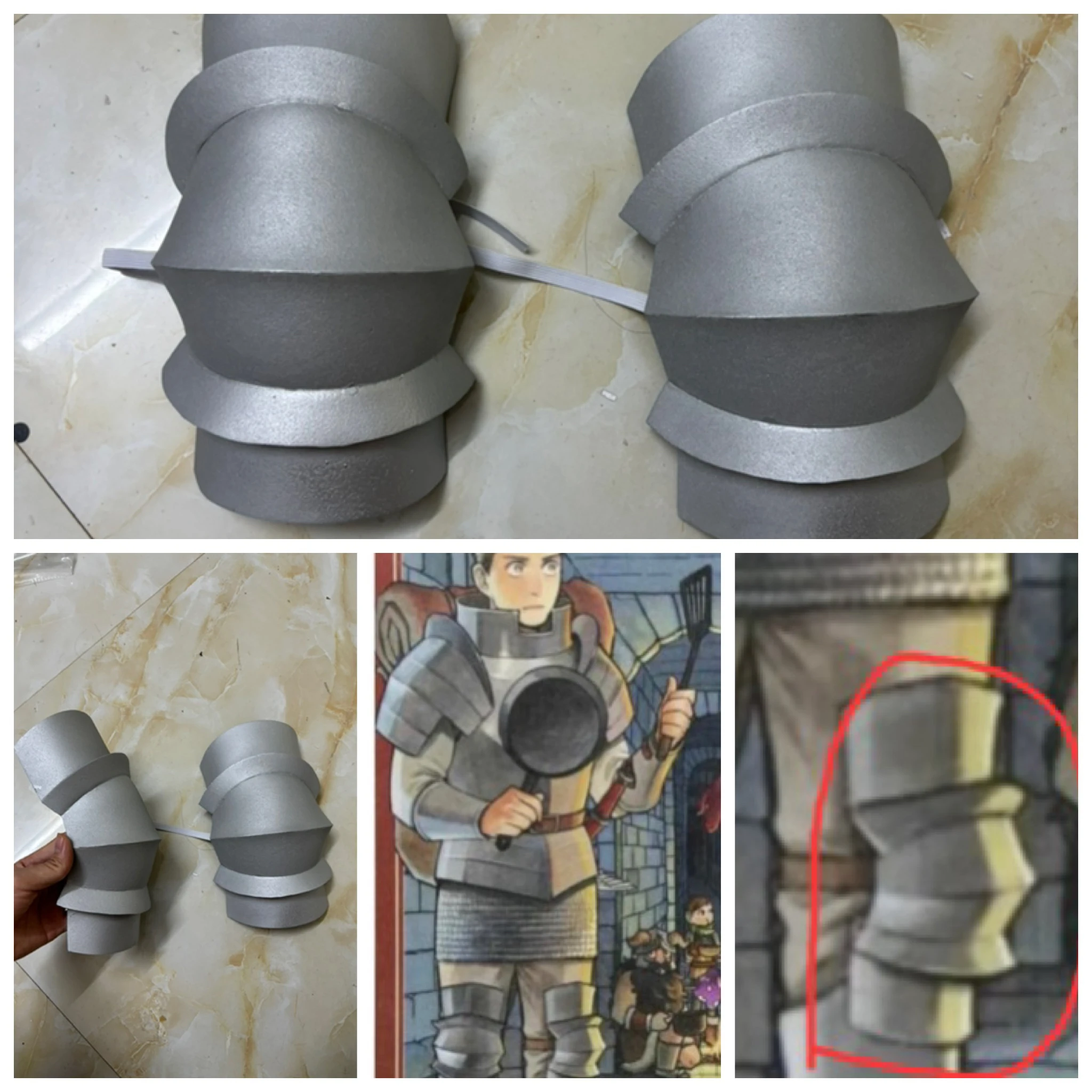 

Delicious In Dungeon Laios Touden Leg armor Model Props Cosplay Knee Pads For Legs Halloween Costume Accessories