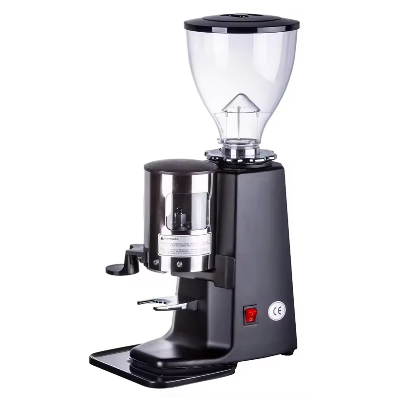CAFOVO FR-64T1 Electric Coffee Grinder 64mm Titanium Plating Flat Burr  Electric Adjustment 370W Ideal for Cafés and Restaurants