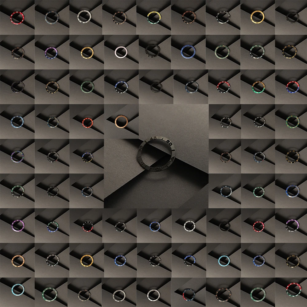 38.5mm Ceramic Bezel Green Luminous Blue Glossy Black for Water Ghost Bezel Ceramic Ring Men And Women Watch Scale Ring NEW DIY