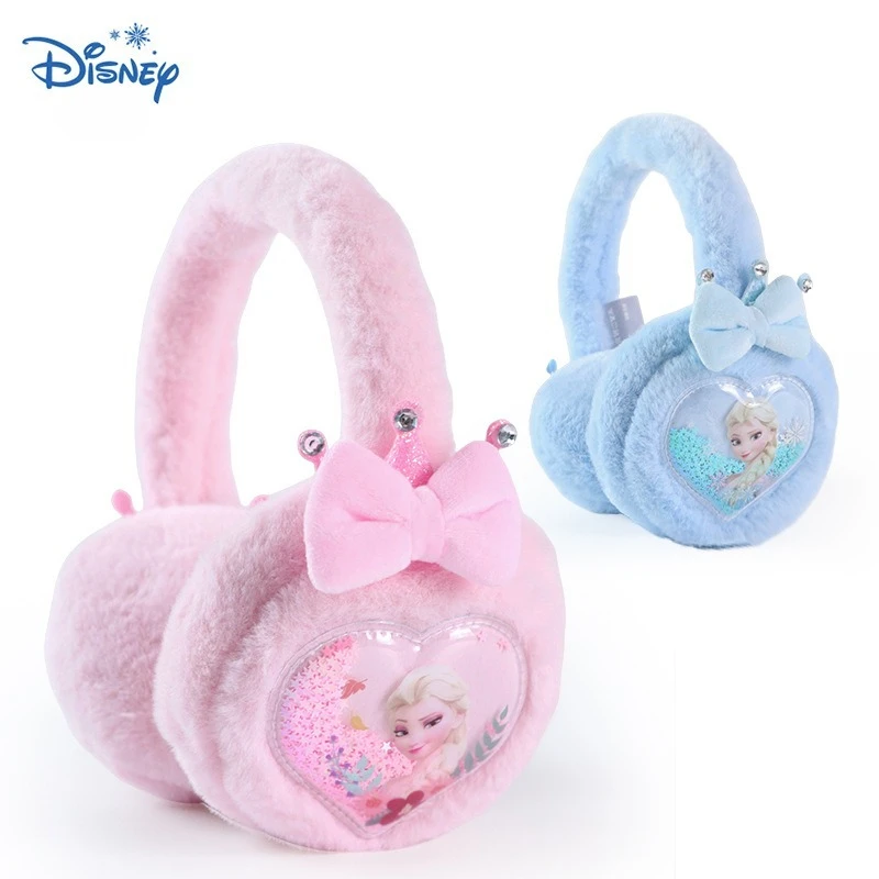 Miniso ディズニー氷と雪子供用イヤーカップ女の子冬暖かいエルサぬいぐるみ女の子の耳暖かい耳