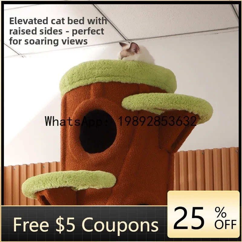 

Z4 Wholesale Cat Villa Large Cat Climbing Frame with Enlarged Base, Stable and Scratch-Resistant Multi-Layer Cat Supplies