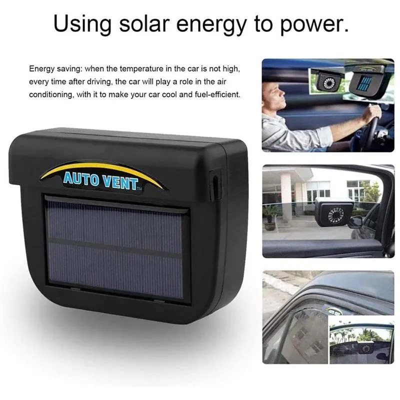 Car Window Solar-Powered Exhaust Fan For Vehicles Ventilation Fan For Cars Cooling And Breathable Exhaust Fan For Automobiles