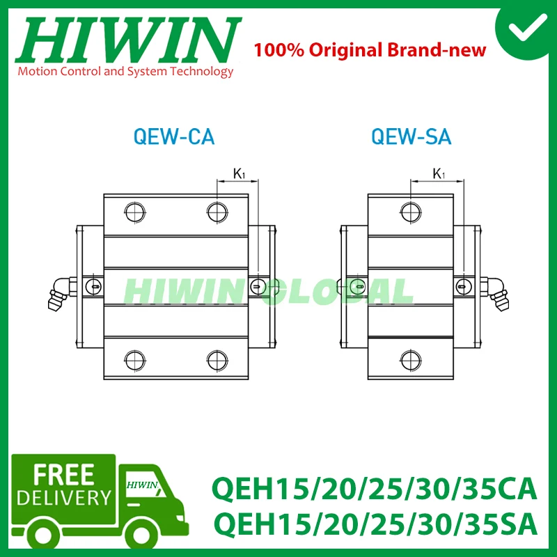 حقيقي HIWIN QE QEH15CA QEH20CA QEH25CA QEH30CA دليل خطي كتلة الشريحة QEH15SA QEH20SA QEH25SA QEH30SA دليل خطي السكك الحديدية CNC #5