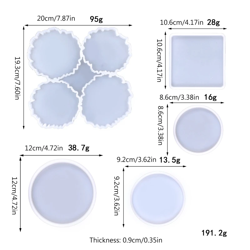 Y1UB Silicone Resin Mold Epoxy Resin Casting Mold for Bowl Mat Holder