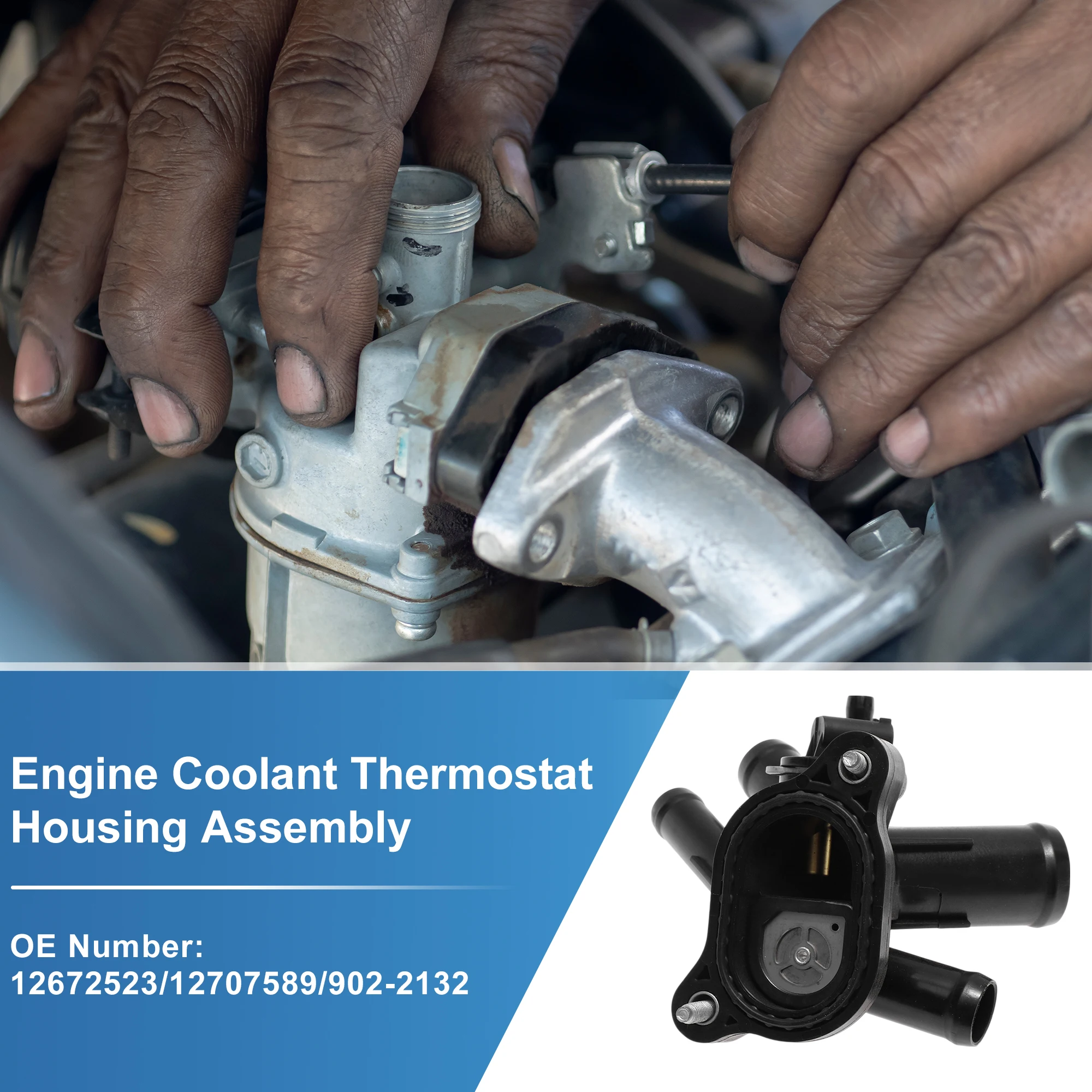 

X Autohaux Корпус термостата охлаждающей жидкости двигателя в сборе No 12672523 для Buick Encore 16-21