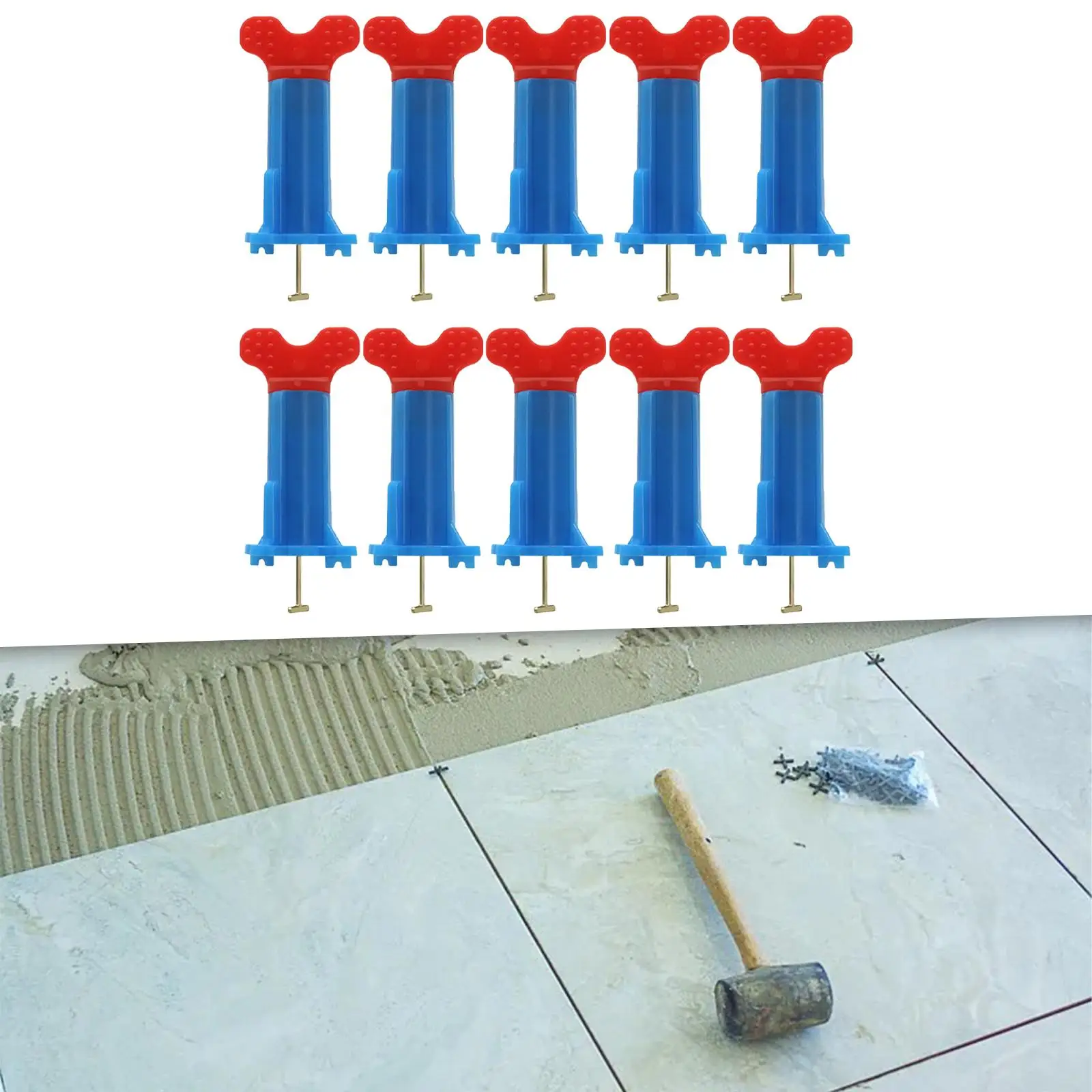 10Pcs Tile Leveling System Tile Spacers Levelers Accessory Tile Lifting Tool Floor Leveler for Building Walls Floors Lightweight