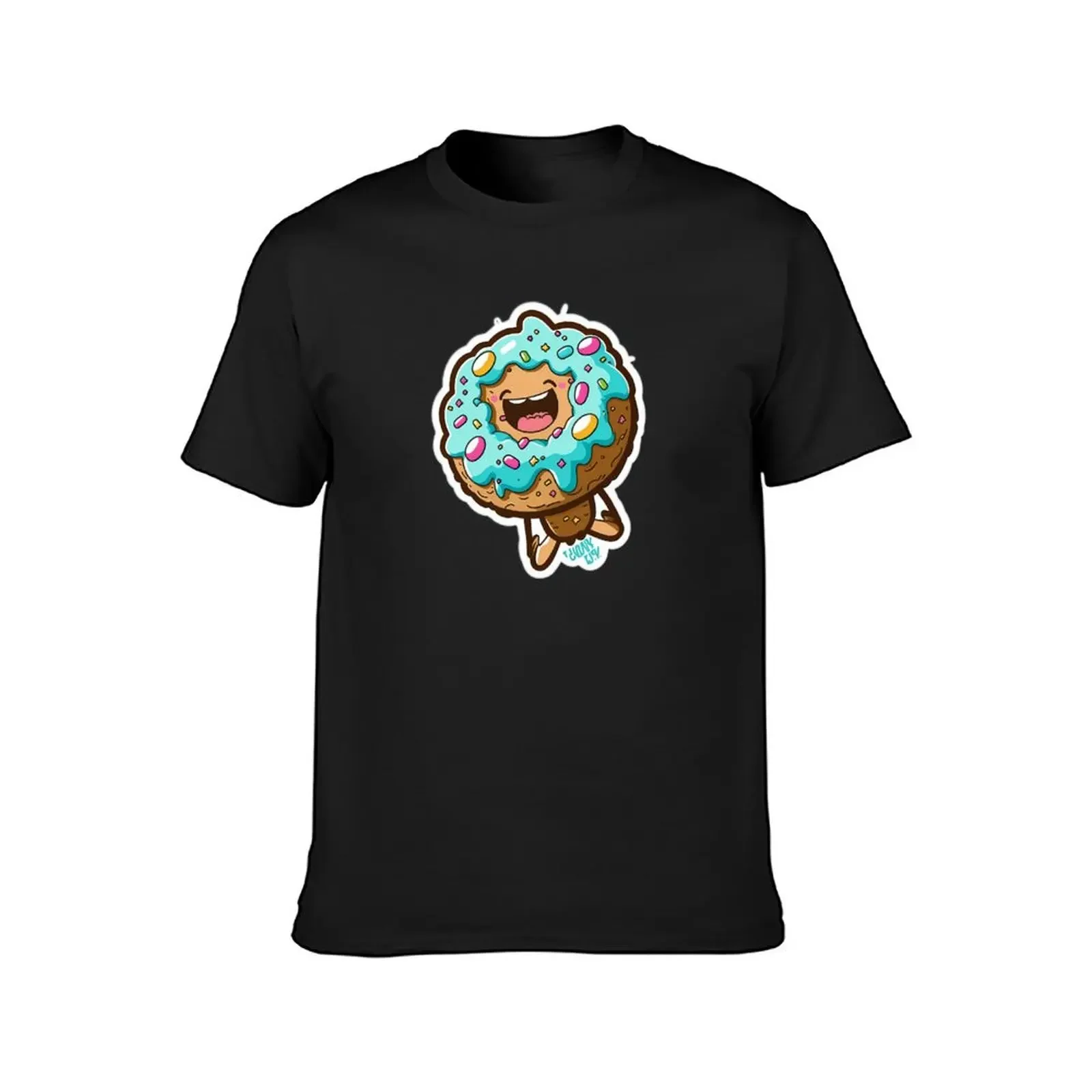 Adorable Cartoon Doughnut Character T-Shirt cute clothes customs design your own summer top mens t shirts pack