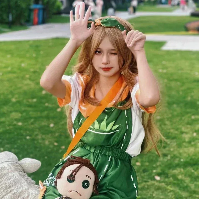 

New ❤2025 Game Identity V Gardener Emma Woods Cosplay Costume Survivors Little Girl Green Suit for Adult Clothing Party Dr ☆ ☆ ☆