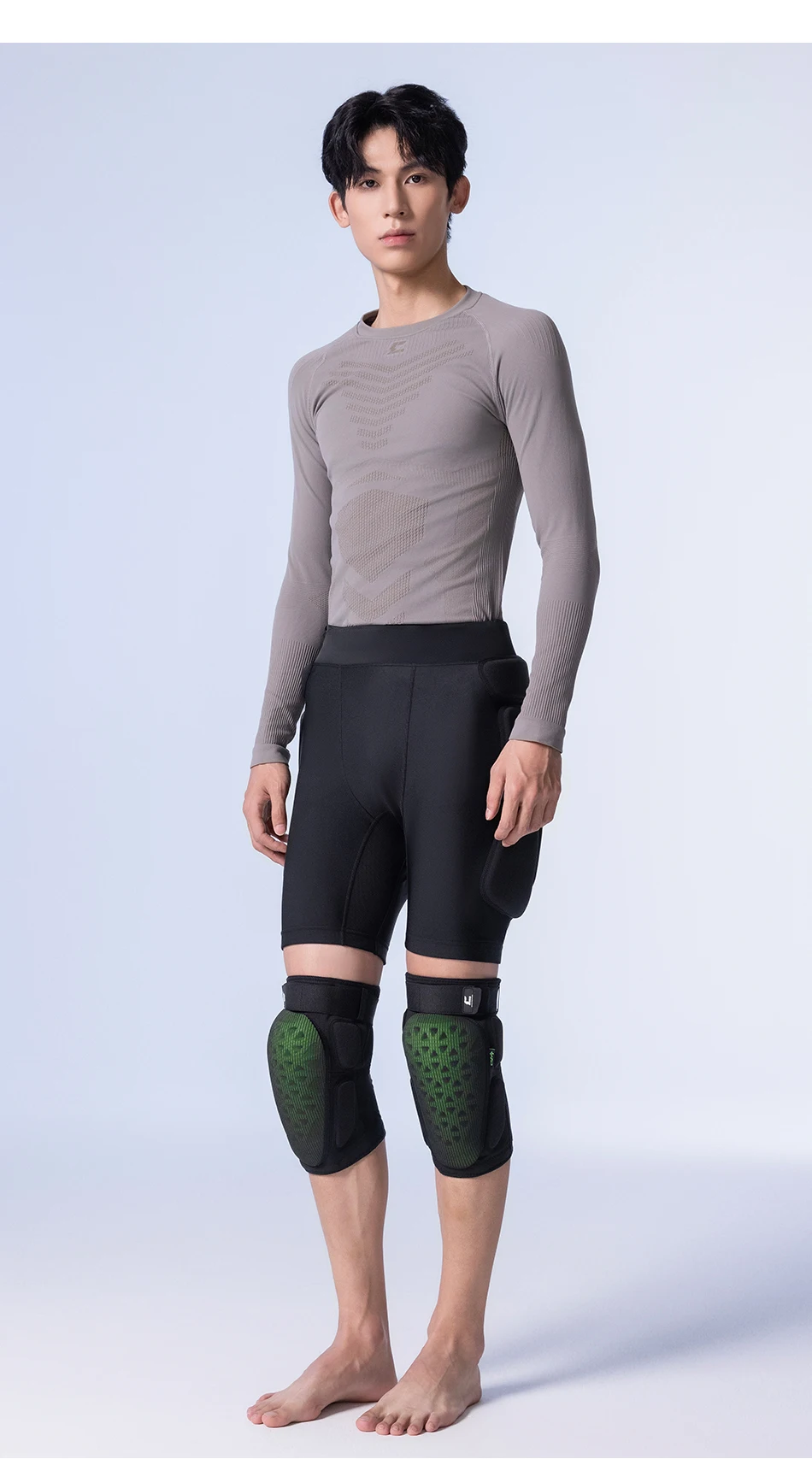 COPOZZ Sport-Schutzset für Skateboard Erwachsene ESA Schaumstoff Verdickte Stoßfeste Fahrrad Damen Herren Ski Knie- und Hüftprotektoren – Detail 20