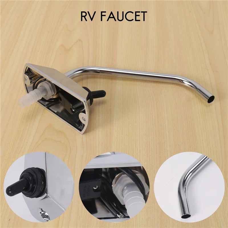 

A040-RV Marine Kitchen Sink Watertap 12V 360 Degree Rotation Faucet Tap For RV Camper Caravan Accessories