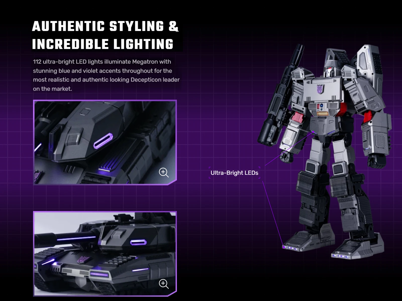 หุ่นยนต์ HiPlay Robosen Transformers รุ่นเรือธง เมกะทรอน G1 WZTG1-SA ของเล่นแอ็คชั่นฟิกเกอร์