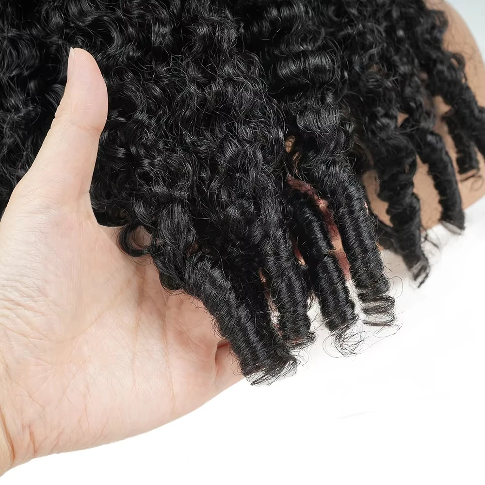 250 Density Half Wig Burmese Curly Glueless Human Hair Wigs With Drawstring Seamless Clip Beginner Friendly Curly Wigs For Women