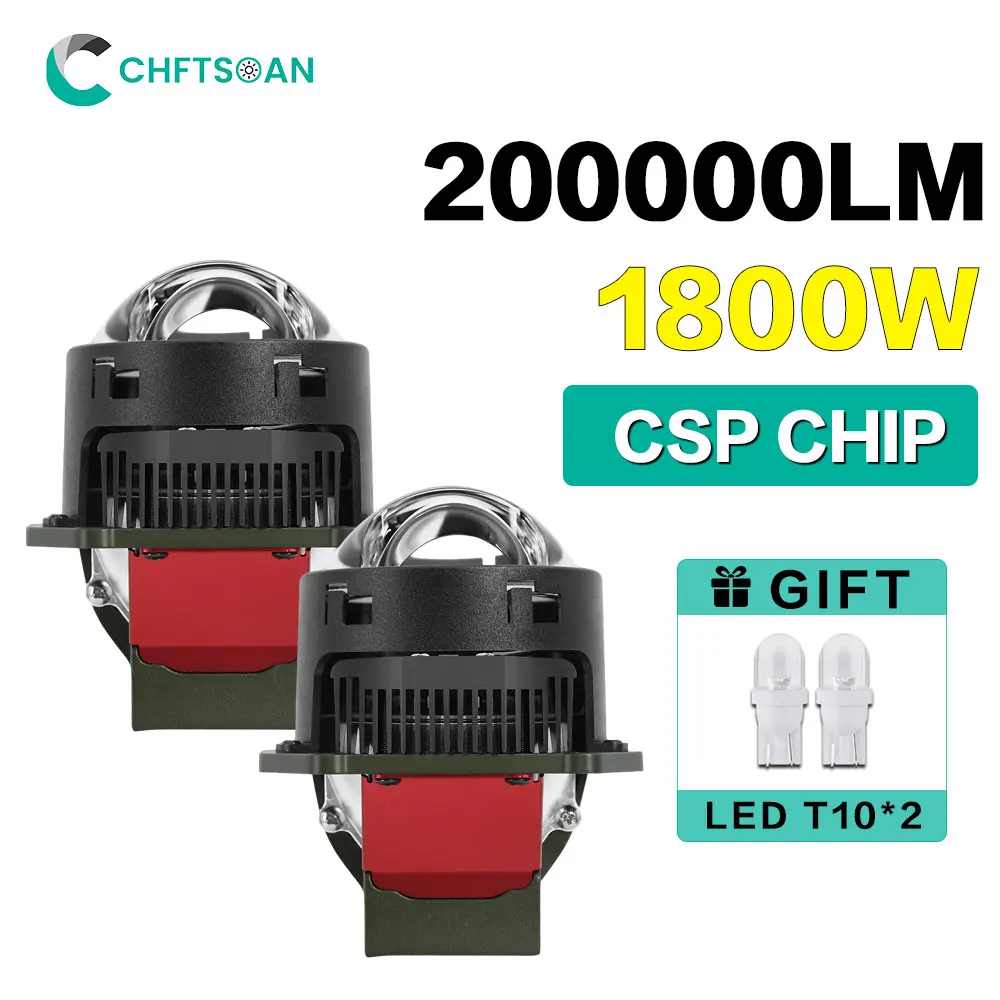 �y�Z�[�����zChftsoan LED�����Y�v���W�F�N�^�[�w�b�h���C�gH4�J�[�o���u1800W 200000LM�n�C/���[�r�[�����[�U�[�w�b�h���C�g6000K H7 9005 9006�w�b�h�����v9-32V