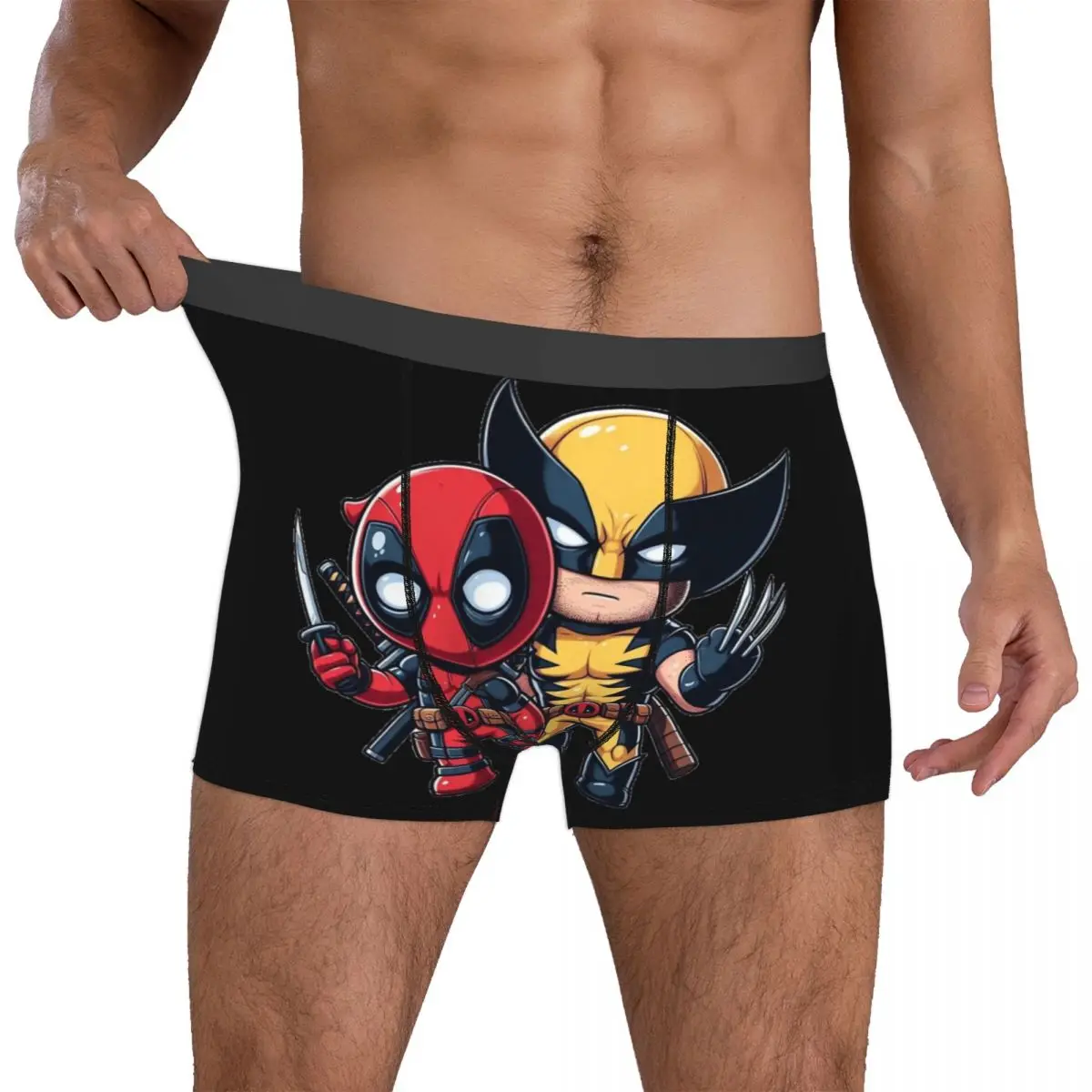 Deadpool & Wolverine Movie D&W Boxers Gag Gift For Men Amazing Underwear Superheroes Cartoon Boxer Briefs