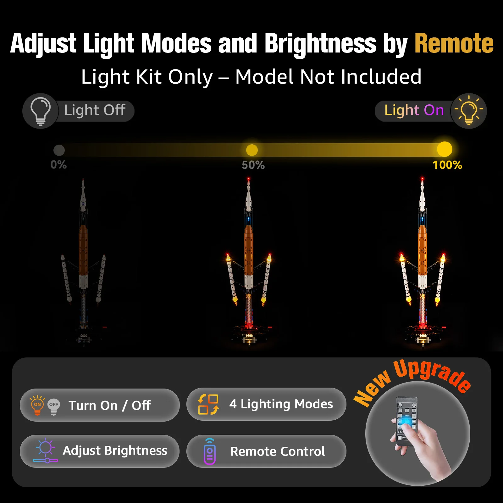 Kit luce a led per Nasa Artemis Sistema di lancio spaziale Rocket 42221 Modello Giocattoli fai da te Set Blocchi di costruzione non inclusi