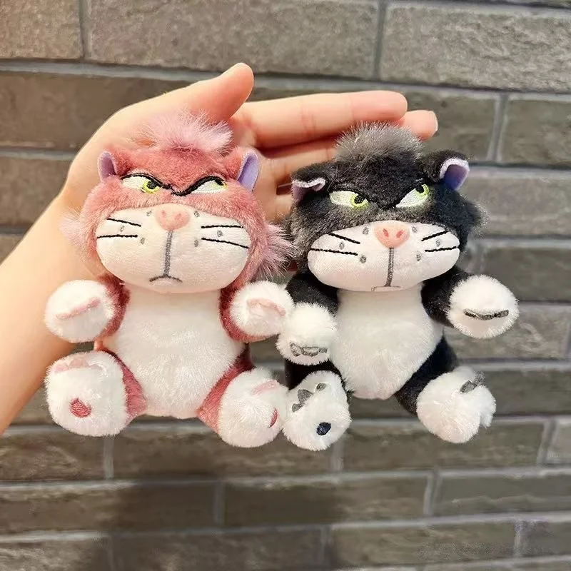 

Funny Lucifer Cat Keychain Plush Pendant KAWAII Cross-eyed Kitten Bag Pendant Small Doll 12CM Plush Sttuffed Toy Backpack Pendan