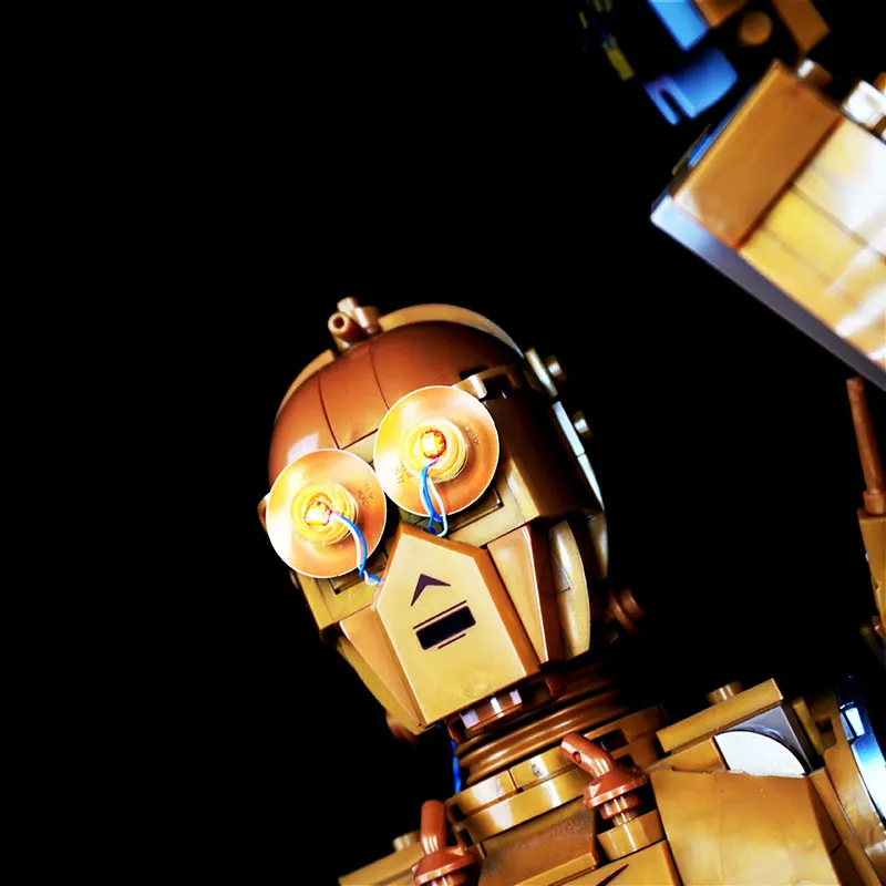 Комплект светодиодных фонарей для LEGO 75398 C-3PO Star Robot Statuette, идеи ламп, подарок «сделай сам» (не включает строительные блоки, наборы кирпичей, модели)