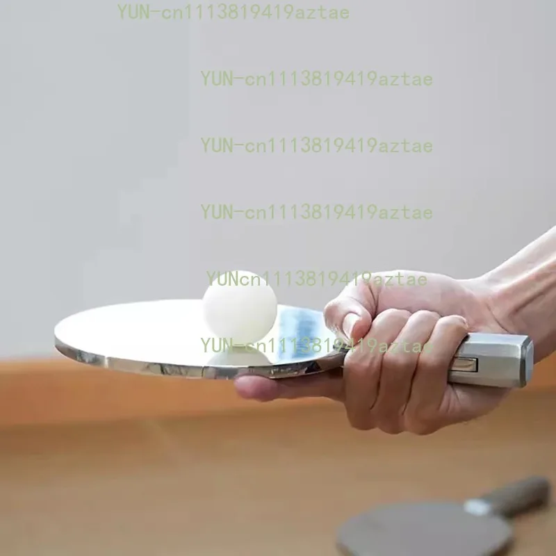 Stainless Steel Table Tennis Paddle - Weighted Training Racket for Strength Building & Fitness