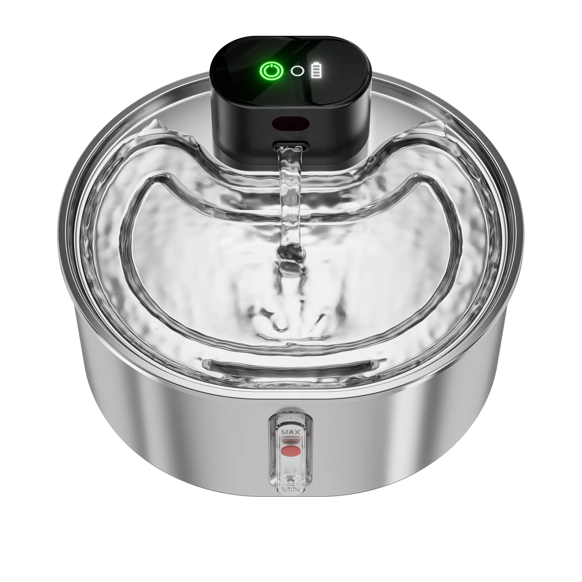 Bebedero automático silencioso de acero inoxidable para gatos y perros - imagen 5