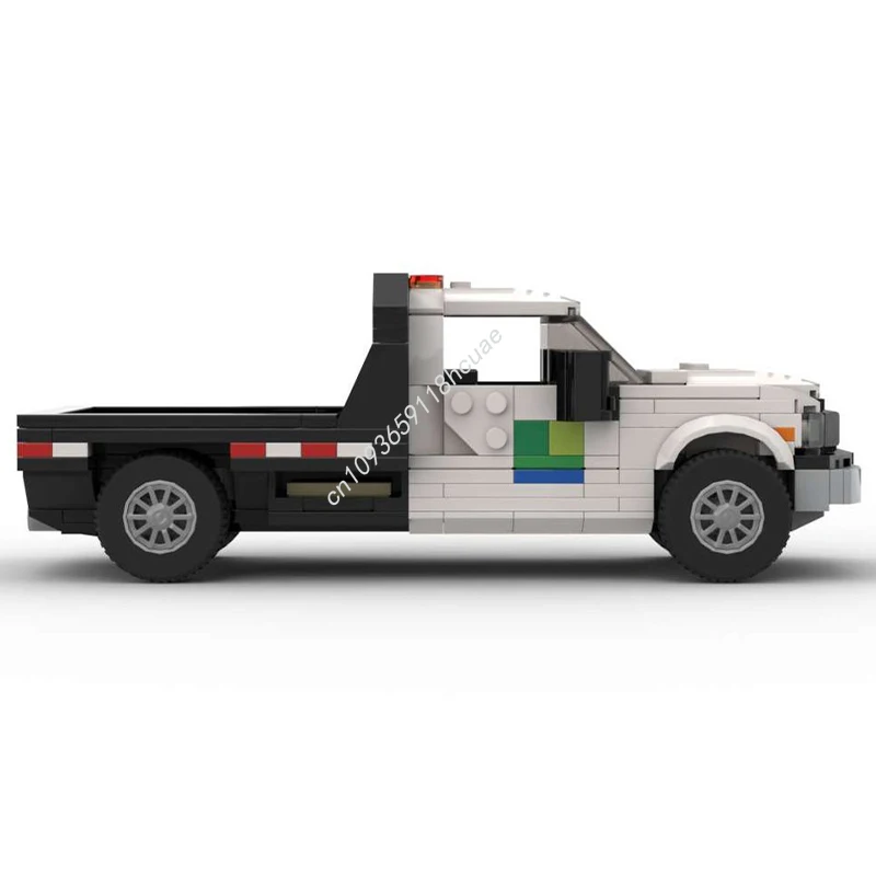 359ピース MOC シティサービス フラットベッドトラック 8スタッド シティチャンピオン スーパーカー 組み立てブロック クリスマスギフト 建築模型