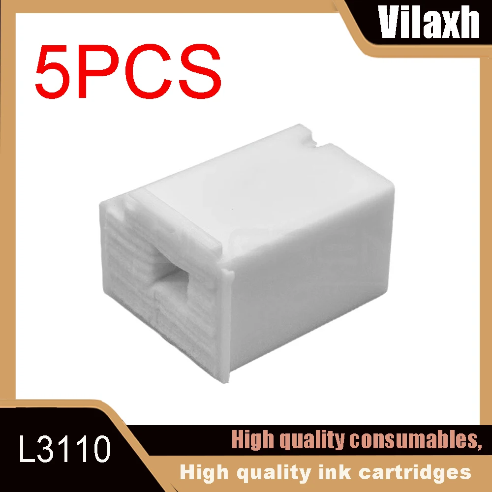 

5 комплектов, коробка для обслуживания, резервуар для отработанных чернил, губчатый поглотитель для Epson L1110 L3100 L3110 L3150 L3160 L3165 L3166 L5190 L3101 L3151