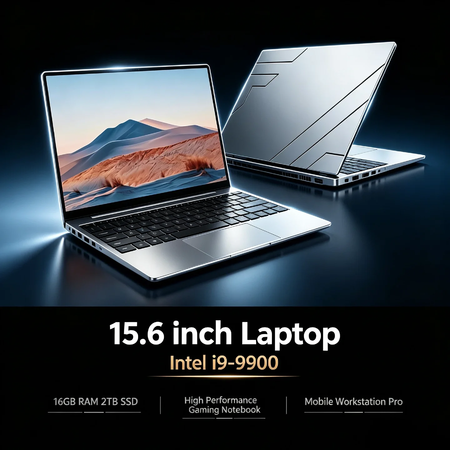 Intel i9-9900 8C 16T 5.0GHz 16GB RAM 2TB SSD 15.6 inch UHD 630 Laptop Gaming Notebook Mobile Workstation High Performance Pro