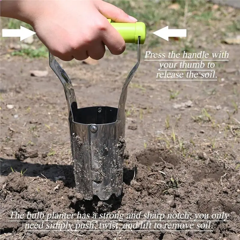 

Инструмент для точного посадки луковичных культур M12K, 4 шт., эргономичный, с отметками глубины для высадки в почву, для сада