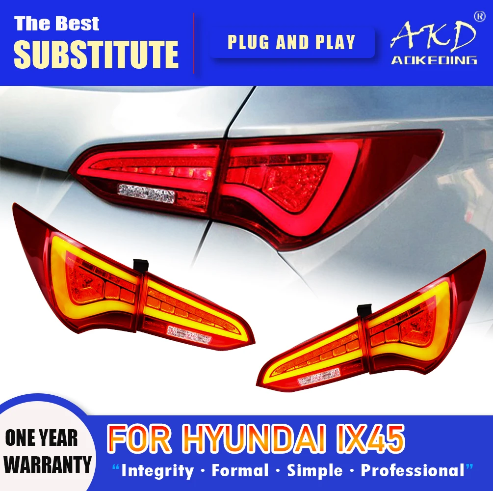 AKD Tail Lamp for Hyundai IX45 LED Tail Light 2013-2015 New Santa Fe Rear Fog Brake Turn Signal Automotive Accessories