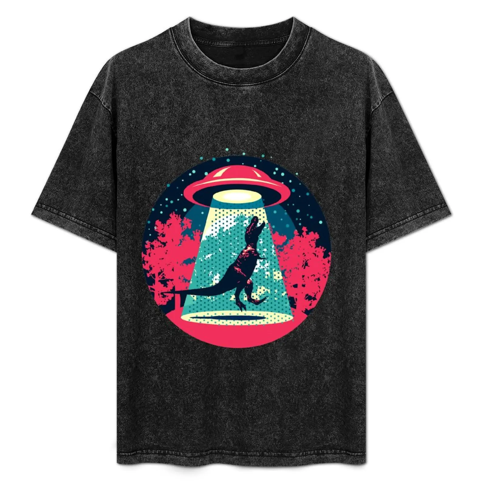 

Beware UFO, T. Rex / Red T-Shirt Basic Breathable Solid Color T-Shirt