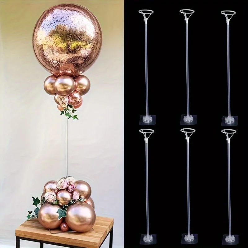 2 Stück/6 Stück 13,8 Zoll Tisch-Ballonständer, BOBO-Ballonhalter, Desktop-Ballonhalter für Geburtstagsfeiern, Hochzeiten, Jubiläen