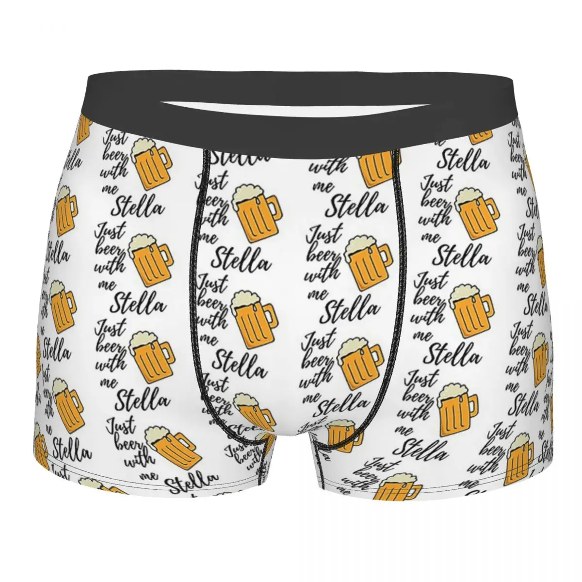 

Man Beer Pattern Underwear Just Beers with Me Novelty Boxer Shorts Panties Homme Breathable Underpants