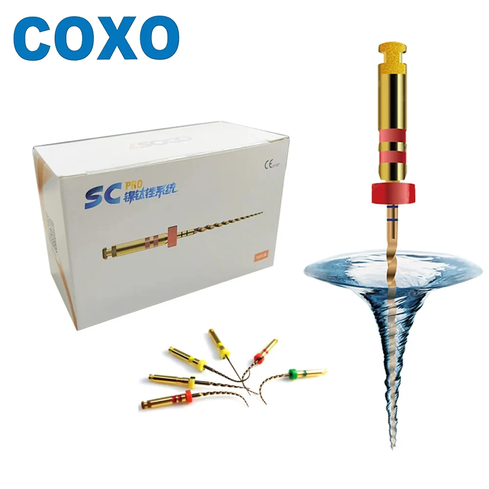 COXO SOCO PRO Dental File Root Canal Taper Endodontic File Gold Heat Activated Rotary File Flexible Dentist Materials