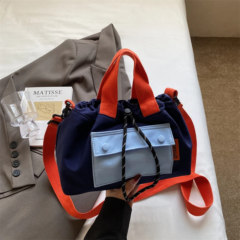 Die neue Unisex-Umhängetasche, funktionale Outdoor-Schultertasche, Pendler-Schultertasche, Aufbewahrungstasche, Damen-Rucksack mit Kontrastfarben – Detail 15