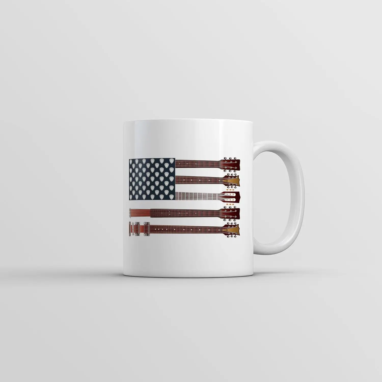 Crazy Dog T-Shirts Guitar Flag Mug Awesome Rock And Roll Fourth Of July Coffee Cup-11oz